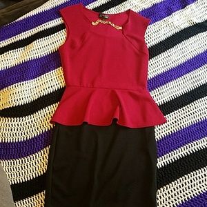 Red and black Dress